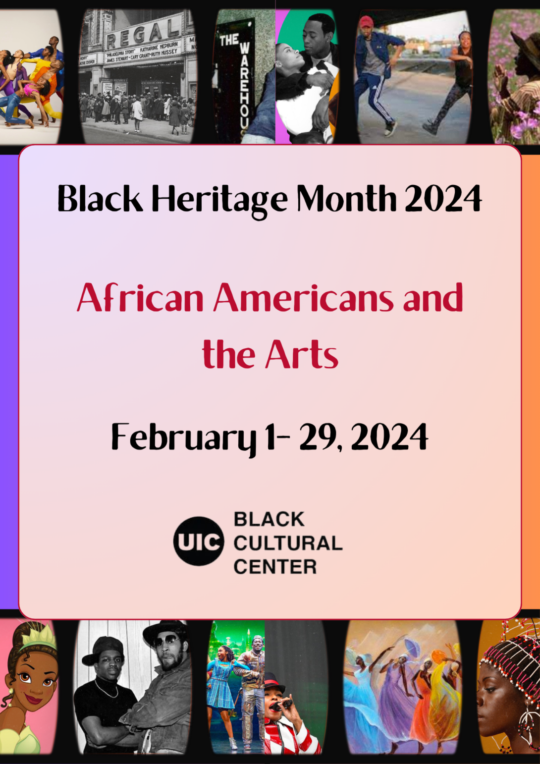 Black Heritage Month 2024. Theme: African Americans and the Arts. February 1-29, 2024